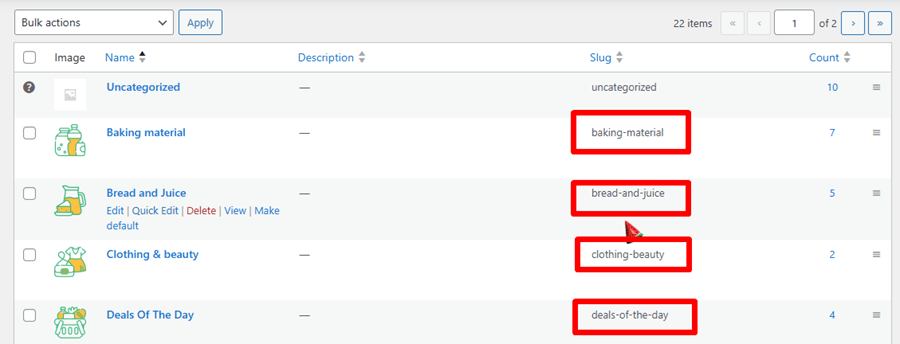 verify the category,tag slug url is unique