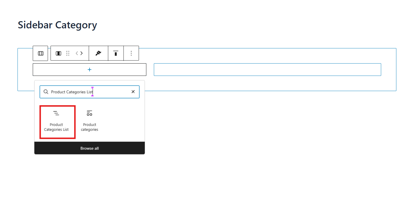 Add Product Categories List in Sidebar