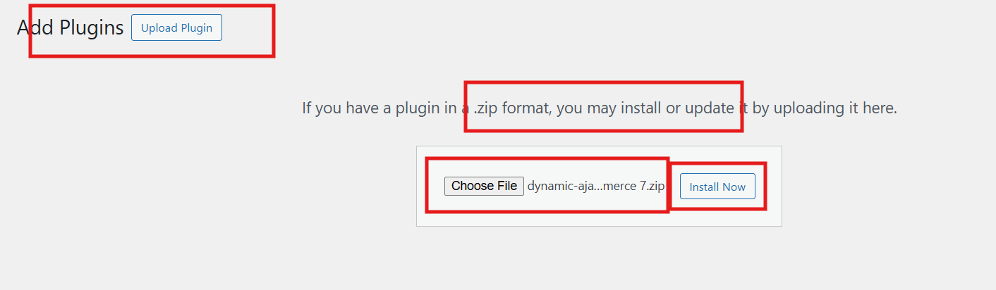 Upload Dynamic AJAX Product Filters for WooCommerce Plugin