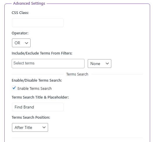 Adjust Advanced Settings