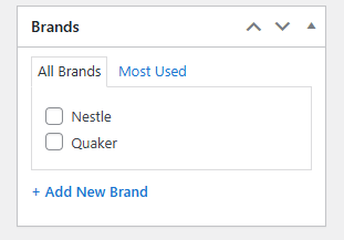 Assign Brands to Products