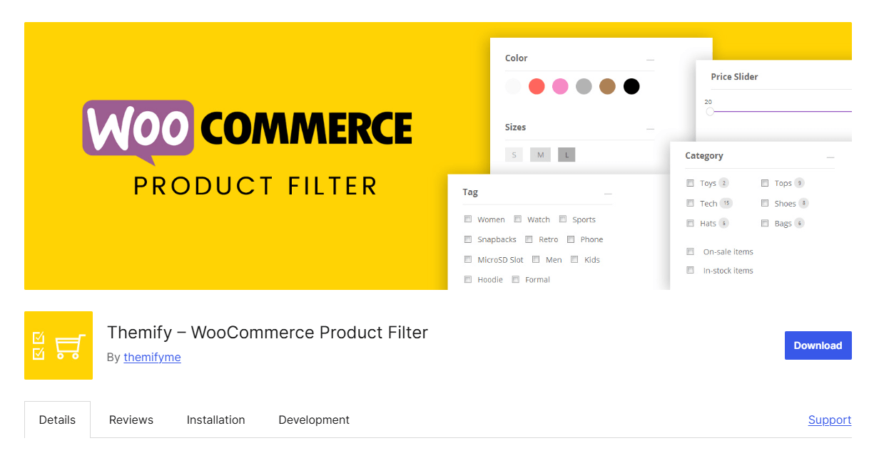 Themify woocommerce Product Filter